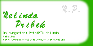 melinda pribek business card